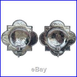 Pewter Wall Candle Sconces A Pair
