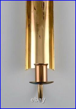 Pierre Forsell for Skultuna. Reflex wall candlestick in brass. Swedish design