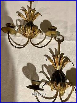 Pineapple Brass and Lead wall Sconces