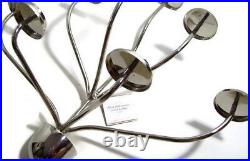 Pottery Barn Polished Nickel Finish Abbey Wall Mount Candle Holders Base Only