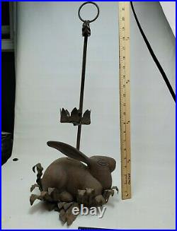 RARE Rabbit Bunny Hare Wall Sconces Candleholder Candle Holder Cast Iron