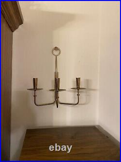 Rare Mid Century Brass Wall Sconces By Tommi Parzinger For Dorlyn Brass
