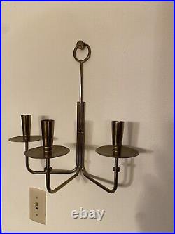 Rare Mid Century Brass Wall Sconces By Tommi Parzinger For Dorlyn Brass