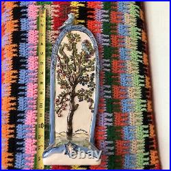 Rare VTG Blue Sky Clayworks Tealight Wall Hang Bird Tree By Heather Goldming