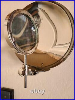 Rare Vintage Antique Parabolic Reflector Magnifying Candle Wall Sconce