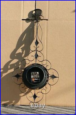 Rare Vintage ELGIN Metal Wall Clock with2 Candle Holder By ELGIN MADE IN GERMANY