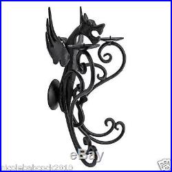 Retro Gothic Cast Iron Antique Replica Dragon Candle Holder Wall Sconce fixture