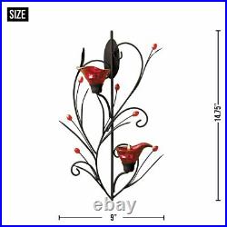 Ruby Blossom Tealight Sconce Red Calla Lily Wall Candle Holder New