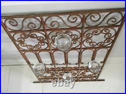 Rustic Wrought Iron Wall Panel Candle Holder 30 1/2 x 24 1/4