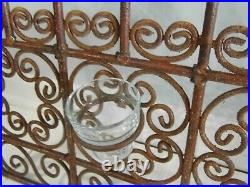 Rustic Wrought Iron Wall Panel Candle Holder 30 1/2 x 24 1/4