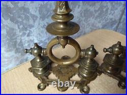 SET Vintage wall Candle Candlestick Holders 2 Decorative Bronze Sconce