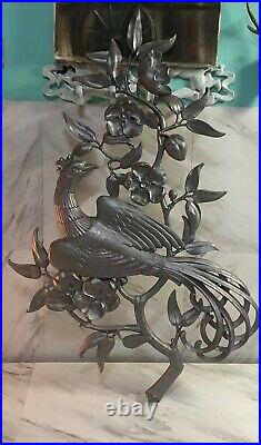 SYROCO Wall Hanging Pheasant & flowers Vintage Syroco USA 29x19, 4972