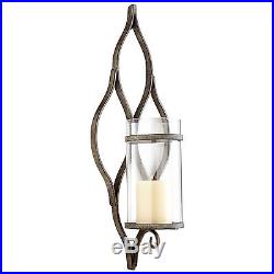 Sconce Candle Holder Cordoba Silver Iron Glass Modern Decorative Wall Accents