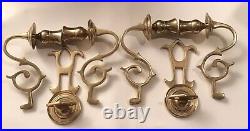 Set Of 2 VA METALCRAFTERS Williamsburg Two Light Brass Wall Sconces CW 16-74