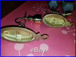 Set Of 3 Baldwin Williamsburg Brass Oval Wall Candle Holders W Shades