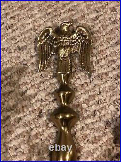 Set Of Brass AMERICAN EAGLE CANDLE STICK HOLDERS Wall Mount Americana Marked W