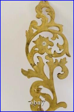 Set Vintage Brass Gold Candle Holders Wall Hanging India Regency Boho Retro Gift