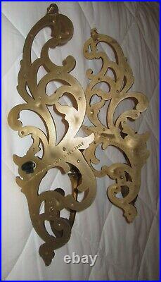 Set of 8=Vintage Homco Floral Syroco #4531 Wall Candle Holders Metallic Gold