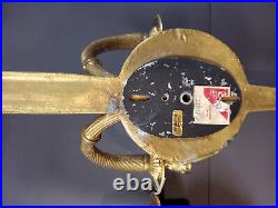 Set of Vintage Brass Tassel Candle Wall Sconce Double Arm Decorative Crafts Inc