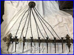 Sexton Gothic Medieval Wall Hanging Candle Holder Chandelier Halloween Large1965