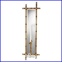 Shanghai Garden Bamboo Wall Sconce Candle Holder Antique Gold Finish