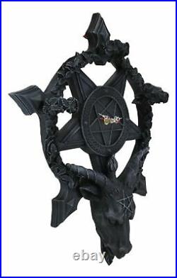 Sigil Of Baphomet Samael Lilith On Inverted Pentagram Wall Clock & Candle Holder