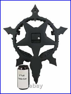 Sigil Of Baphomet Samael Lilith On Inverted Pentagram Wall Clock & Candle Holder