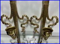 Solid Brass Victorian Design Style Candlestick Candle Holders Wall Sconces