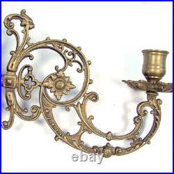 Solid Cast Brass Wall Sconces 1890's