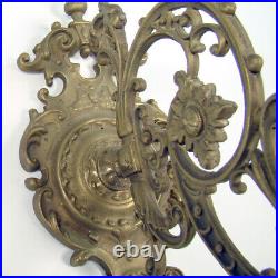 Solid Cast Brass Wall Sconces 1890's
