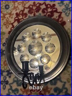 Sorcerers Mirror Wall Sconce With Candle Holder