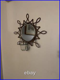 Starburst/ Sunburst Metal Frame Wall Mirror Rare Vintage Style