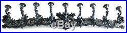 Syroco 1966 Black Plastic Dramatic 4 Foot 9 Taper Candle Wall Sconce Candelabra