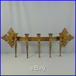 Syroco 4018 Plastic Goldtone Wall Sconce Mid Century Candelabra 5 Candle Holder