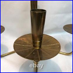 Tommy parzinger dorlyn sudio wall candelabra candle holder mcm brass