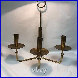 Tommy parzinger dorlyn sudio wall candelabra candle holder mcm brass