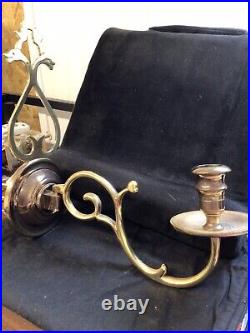 Two Baldwin Brass Wall Sconces For Candles-2 Pieces For Each Sconce