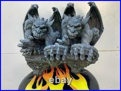 Two Gargoyle Candle Holder Wall Scone Sculpture Sconce Halloween Gothic