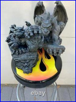 Two Gargoyle Candle Holder Wall Scone Sculpture Sconce Halloween Gothic