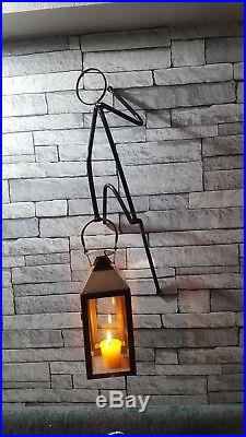 UNIQUE Metal Art Gift Metal Climbing Man Lantern Candle Tea Light Holder Wall