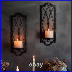 Unbranded Wall Candle Sconces 15.7x5.59x3.85 Metal Wall Decorations Set of 2