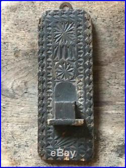 Unusual Carved Wood Taper Holder Wall Mounted Candle Holder Antique Film Prop