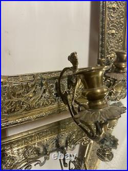 VTG. Antique 3 Wall Sconce Candle Holder Picture frame