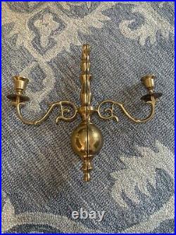 VTG Brass Wall Sconce Candle Holders Candelabra Set (2 pieces)
