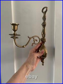 VTG Brass Wall Sconce Candle Holders Candelabra Set (2 pieces)
