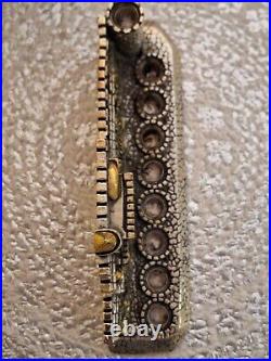 VTG H. KARSHI 925 Silver Candle Holder SCULPTURE Menorah Ierusalem (1,35 lb)