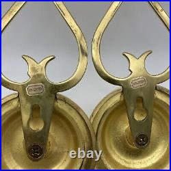 VTG Pair COLONIAL WILLIAMSBURG BALDWIN Brass Palace Warming Room Candle Sconces
