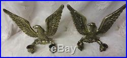 Vintage 20's Silver Tone Wall Sconce Double Arm Candle Holder Spread Eagle JAPAN