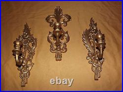 Vintage 3 1960-70s Burwood Wall Mount Sconce Candle Holders