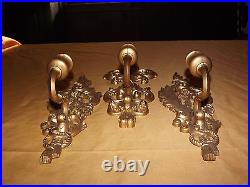 Vintage 3 1960-70s Burwood Wall Mount Sconce Candle Holders